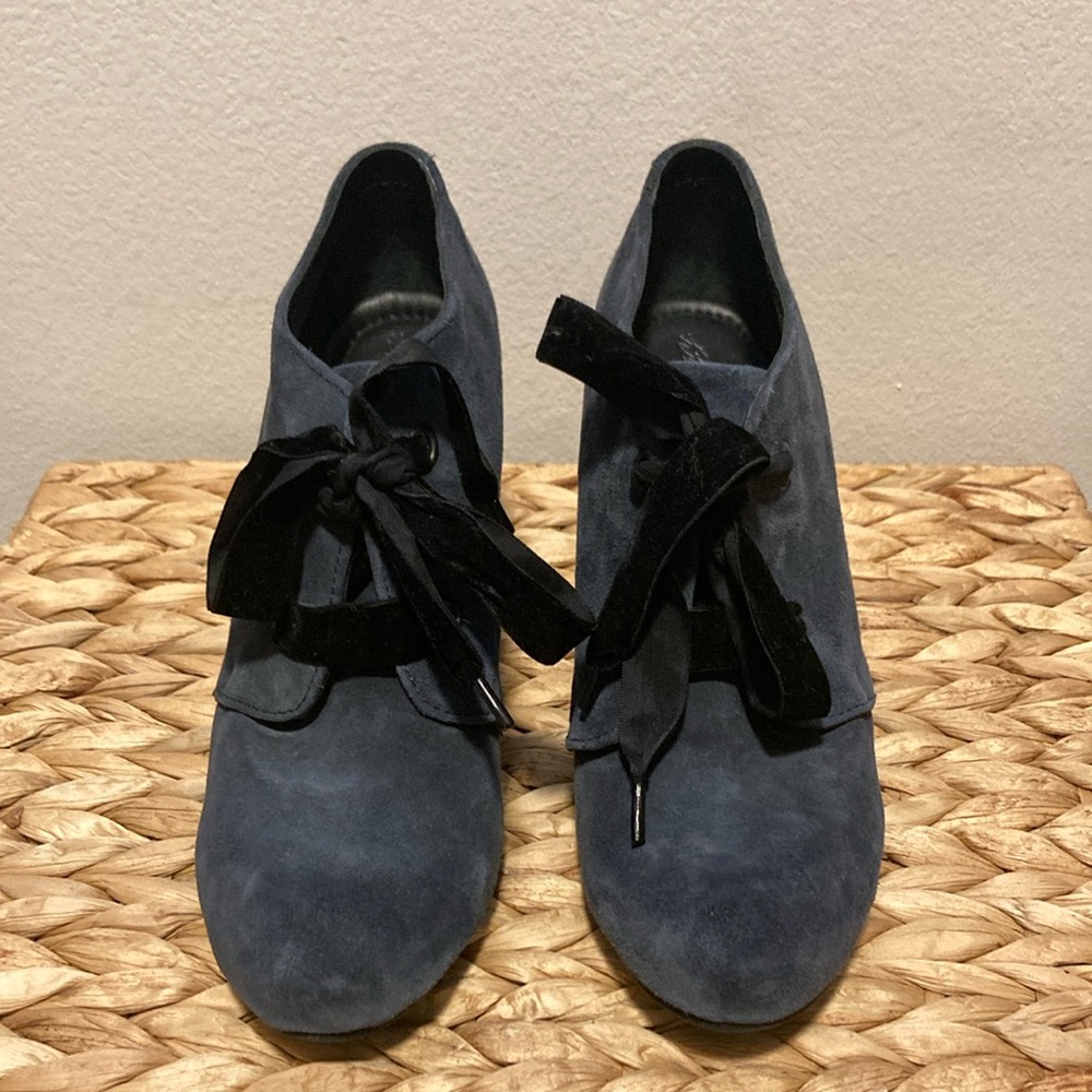 Born Crown Blue Suede Wedge Shoes